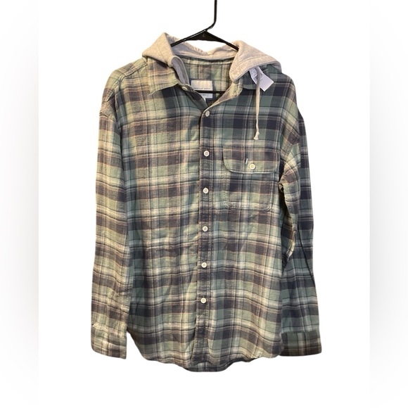 American Eagle Hooded Flannel NWT - Picture 3 of 7
